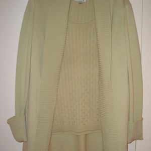 St John Light Green Twinset Cardigan Size Small